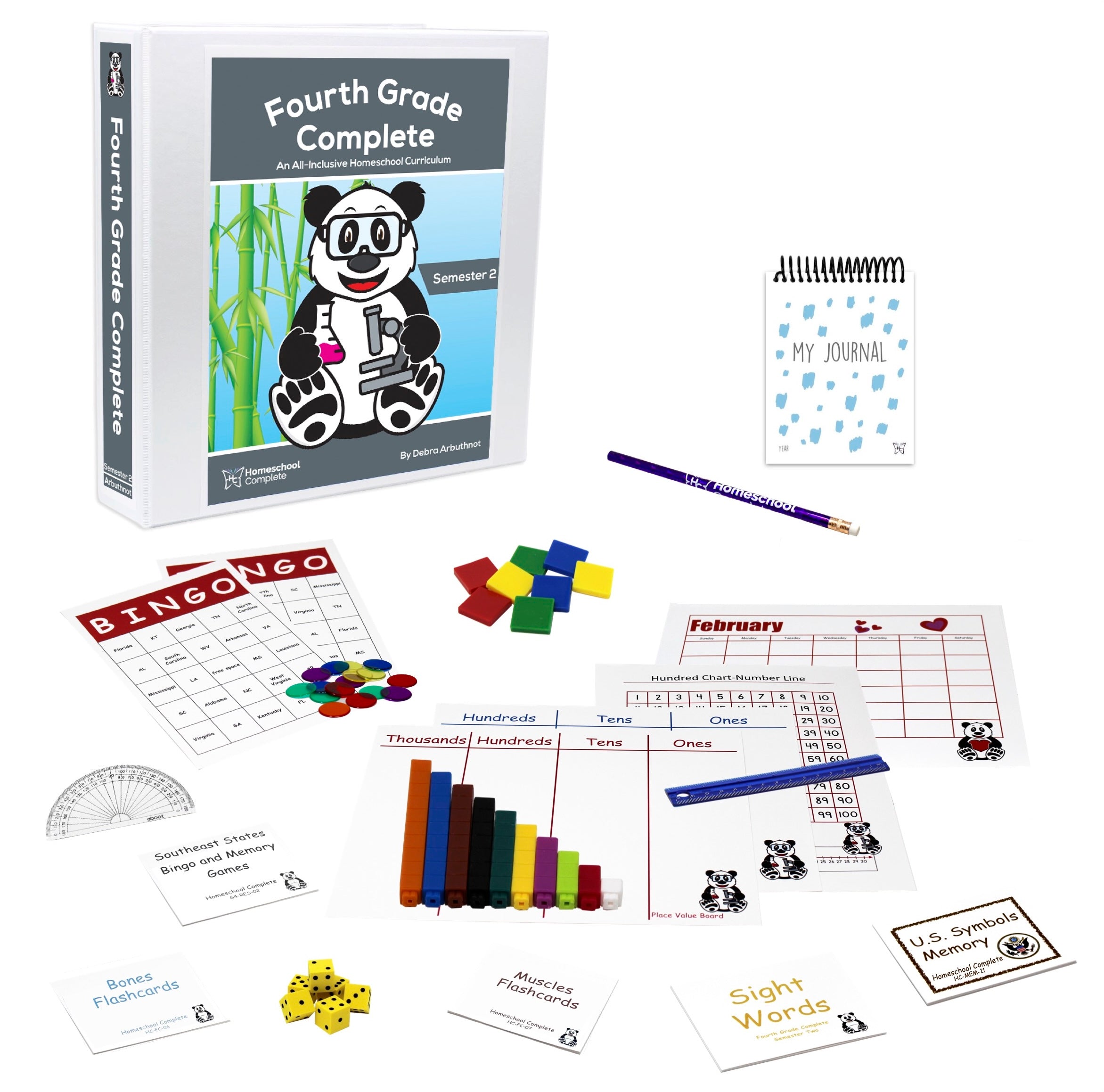 Fourth Grade Complete Semester Two Bundle (Secular)